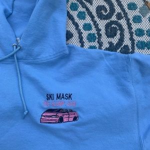 Embroidered Sweatshirt based off rapper Ski Mask The Slump God